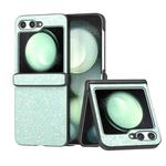 For Samsung Galaxy Z Flip6 Three Parts Glitter Powder Shockproof Phone Case(Light Green)