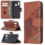 For Samsung Galaxy A20e Matching Color Crocodile Texture Horizontal Flip PU Leather Case with Wallet & Holder & Card Slots(Brown)