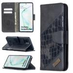 For Samsung Galaxy A81 Matching Color Crocodile Texture Horizontal Flip PU Leather Case with Wallet & Holder & Card Slots(Black)
