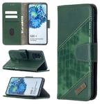 For Samsung Galaxy S20+ Matching Color Crocodile Texture Horizontal Flip PU Leather Case with Wallet & Holder & Card Slots(Green)