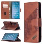 For Xiaomi Mi CC9 Pro Matching Color Crocodile Texture Horizontal Flip PU Leather Case with Wallet & Holder & Card Slots(Brown)