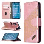 For Xiaomi Mi CC9 Pro Matching Color Crocodile Texture Horizontal Flip PU Leather Case with Wallet & Holder & Card Slots(Rose Gold)