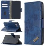For Huawei P40 Lite Matching Color Crocodile Texture Horizontal Flip PU Leather Case with Wallet & Holder & Card Slots(Blue)