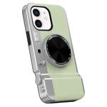 For iPhone 11 3D Retro Bluetooth Camera Magsafe Mirror Phone Case(Light Green)