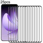 For OPPO Reno13 Pro 5G Global 25pcs Full Glue 9H HD 3D Curved Edge Tempered Glass Film(Black)