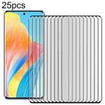 For OPPO A1 Pro 25pcs Full Glue 9H HD 3D Curved Edge Tempered Glass Film(Black)