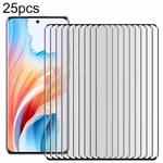For OPPO A2 Pro 25pcs Full Glue 9H HD 3D Curved Edge Tempered Glass Film(Black)