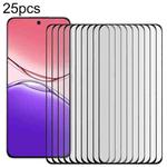For OPPO A5 Pro 5G 25pcs Full Glue 9H HD 3D Curved Edge Tempered Glass Film(Black)