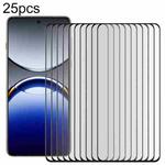 For OPPO Find X8 Pro 25pcs Full Glue 9H HD 3D Curved Edge Tempered Glass Film(Black)