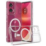 For Motorola Edge 50 Fusion MagSafe Clear Acrylic PC Hybrid TPU Phone Case(Transparent)