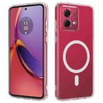 For Motorola Moto G84 5G MagSafe Clear Acrylic PC Hybrid TPU Phone Case(Transparent)
