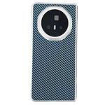 For Honor Magic V3 Carbon Fiber Leather Grain Kevlar Folding Phone Case(Light Blue)