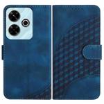 For Redmi 13 4G YX0060 Elephant Head Embossed Phone Leather Case with Lanyard(Royal Blue)