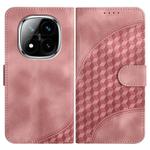 For Redmi Note 14 Pro+ 5G Elephant Head Embossed Phone Leather Case with Lanyard(Pink)