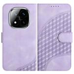 For Redmi Note 14 Pro+ 5G Elephant Head Embossed Phone Leather Case with Lanyard(Light Purple)