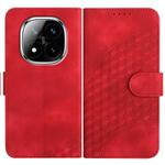 For Redmi Note 14 Pro+ 5G Elephant Head Embossed Phone Leather Case with Lanyard(Red)