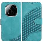 For Redmi Note 14 Pro+ 5G Elephant Head Embossed Phone Leather Case with Lanyard(Light Blue)