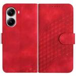 For Redmi Turbo 4 / Xiaomi Poco X7 Pro Elephant Head Embossed Phone Leather Case with Lanyard(Red)