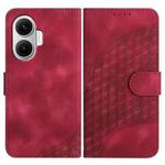 For Redmi Turbo 4 Pro / Xiaomi Poco F7 Elephant Head Embossed Phone Leather Case with Lanyard(Rose Red)
