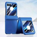 For Motorola Razr 50 Three-stage Integrated PC Skin Feel Shockproof Phone Case(Blue)