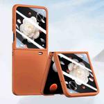 For Honor Magic V Flip Integrated PC Skin Feel Shockproof Phone Case(Flaming Orange)