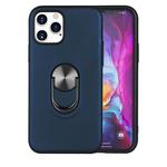 For iPhone 12 / 12 Pro 360 Rotary Multifunctional Stent PC+TPU Case with Magnetic Invisible Holder(Navy Blue)