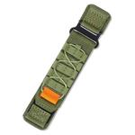 20mm Flat Rope Style Hook And Loop Fastener Nylon Watch Band(Army Green)