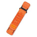 22mm Flat Rope Style Hook And Loop Fastener Nylon Watch Band(Orange)