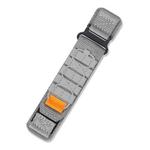 22mm Flat Rope Style Hook And Loop Fastener Nylon Watch Band(Grey)