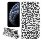 For iPhone 12 Pro Max Leopard Print Pattern Horizontal Flip Leather Case with Card Slot and Holder(White)