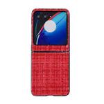 For Motorola Razr 50 Fabric Folding PC Phone Case(Red)