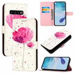 For Samsung Galaxy S10 3D Painting Horizontal Flip Leather Phone Case(Flower)