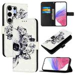 For Samsung Galaxy S25 Ultra 5G 3D Painting Horizontal Flip Leather Phone Case(Skull)