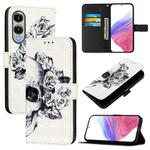 For Samsung Galaxy S25 Edge 5G 3D Painting Horizontal Flip Leather Phone Case(Skull)