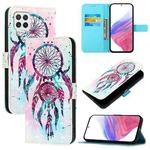 For Samsung Galaxy A22 4G 3D Painting Horizontal Flip Leather Phone Case(Color Drop Wind Chimes)