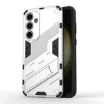 For Samsung Galaxy S24 FE 5G Punk Armor 2 in 1 PC + TPU Shockproof Phone Case with Invisible Holder(White)