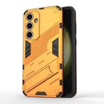 For Samsung Galaxy S24 FE 5G Punk Armor 2 in 1 PC + TPU Shockproof Phone Case with Invisible Holder(Orange)