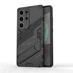 For Samsung Galaxy S25 Ultra 5G Punk Armor 2 in 1 PC + TPU Shockproof Phone Case with Invisible Holder(Black)