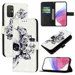 For ZTE Blade A52 3D Painting Horizontal Flip Leather Phone Case(Skull)