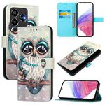 For ZTE Blade V60 Vita / V60 Design 3D Painting Horizontal Flip Leather Phone Case(Grey Owl)