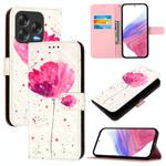 For ZTE Blade V70 Design 3D Painting Horizontal Flip Leather Phone Case(Flower)