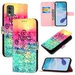 For Nokia C32 3D Painting Horizontal Flip Leather Phone Case(Chasing Dreams)