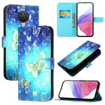 For Nokia 6.3 / G20 / G10 3D Painting Horizontal Flip Leather Phone Case(Golden Butterfly)