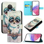 For Nokia 6.3 / G20 / G10 3D Painting Horizontal Flip Leather Phone Case(Grey Owl)