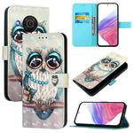 For Nokia X20 / X10 3D Painting Horizontal Flip Leather Phone Case(Grey Owl)