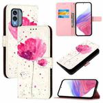 For Nokia X30 5G 3D Painting Horizontal Flip Leather Phone Case(Flower)