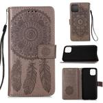 For iPhone 12 mini Dream Catcher Printing Horizontal Flip Leather Case with Holder & Card Slots & Wallet & Lanyard(Grey)