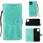 For iPhone 12 / 12 Pro Dream Catcher Printing Horizontal Flip Leather Case with Holder & Card Slots & Wallet & Lanyard(Green)