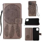 For iPhone 12 / 12 Pro Dream Catcher Printing Horizontal Flip Leather Case with Holder & Card Slots & Wallet & Lanyard(Grey)