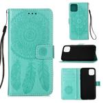 For iPhone 12 Pro Max Dream Catcher Printing Horizontal Flip Leather Case with Holder & Card Slots & Wallet & Lanyard(Green)